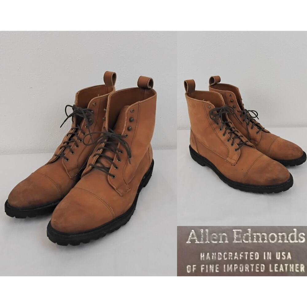 Allen Edmonds Eagle River Boots Men's 10.5D Brown Lace Up *W4749